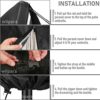 wiipara Parasol Cover with Rod, Cantilever Parasol Protective Cover fit for 2-4m Waterproof UV-Block Windproof Large Umbrella Cover with Zip and