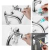 towel stand Double towel holder wall mounted towel bar no drilling 304 stainless steel strip hook self adhesive for bathroom-2 Bar 50cm