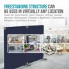 Steel-AID Room Divider | Freestanding Office Wall Partition with Blackout Screen, Restaurant, School, Church, Classroom, Dorm Room, Kids Room, Fr
