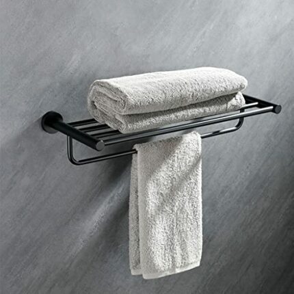 HIGOH Towel Rack All Copper Bathroom Towel Rack, Bathroom Rack Bathroom Hardware, Thick Towel Holder Light Style Bathroom Hardware
