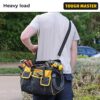 Tool Bag 16" Inch Heavy Duty Large Nylon Smart Tool Storage Bag Organiser 8 Outer & 19 Inner Side Pockets with Removeable/Adjustable Shoulder Str