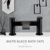 Bath Taps Black Waterfall Tub Taps Round Bathroom Bath Tap Brass Mixers