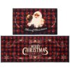 Beyond Your Thoughts Halloween Kitchen Rug Mat Set 2023 New Non Slip Decorative Skeleton Black White Soft Floor Mat for Kitchen Bedroom Indoor Ha