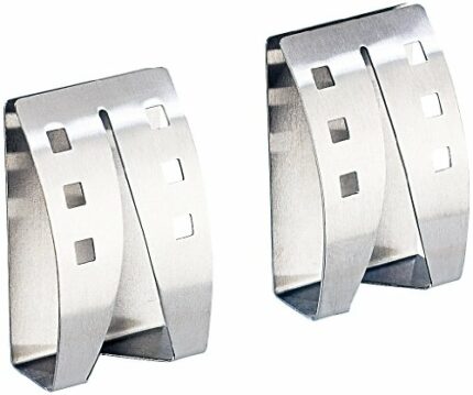 c|h|g Set of 2 Stainless Steel Towel Rails, Silver, 7,5 x 5 x 2,3 cm