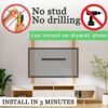 No Stud TV Wall Mount, Drywall Studless TV Hanger No Damage, No Drill, Non Screws, Flat Screen Easy Install Bar Bracket fits VESA 12-55 inch TVs