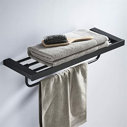 HIGOH Towel Racks,Bathroom Towel Rack Wall Mounted Towel Holder,Bath Hardware Accessory Towel Rack Bar,Bathroom Shelf,Towel Holder,Wall Mounted