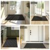 Biscpro Door Mat 50 X 80 cm, Indoor DoorMat Washable, Doormat Dirt Trapper Non-slip, Absorbent Inside Entrance Rug Floor Mat for Entryway, Patio,