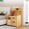 CZDYUF Multifunction storage cabinet night table, bedside table with 2 drawers