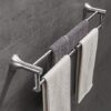 Towel Rail Double Stainless Steel Hanging Towel Rack Bathroom Towel Bracket Rotatable Tower Hanger Towel Rack