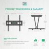 TIPTOP GEAR TV Wall Bracket for 32-60 Inch Flat & Curved TVs, Swivels Tilts Extends, Double Arm Full Motion TV Wall Mount Holds up to 45kg, Max.