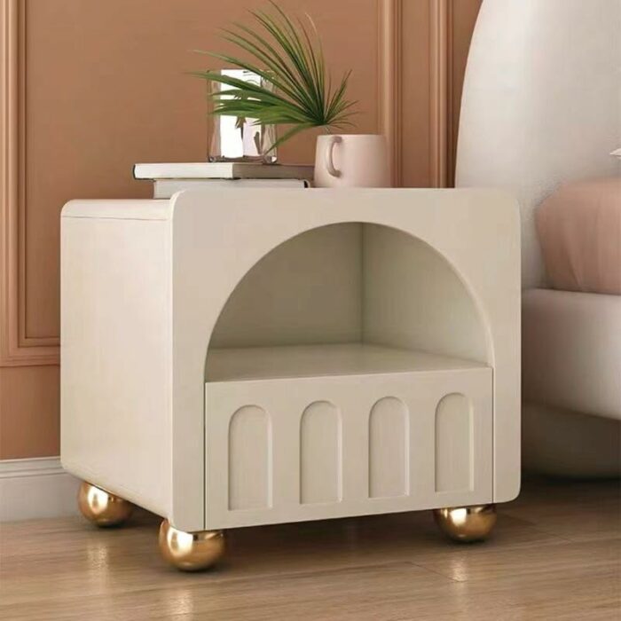 N/A Cream-style French Bedside Table Designer Room Locker Small Bedside Cabinet
