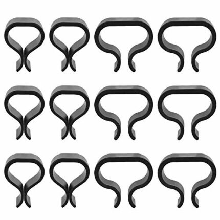 Yangfei 12 Pieces Garden Furniture Clips, Non-slip Patio Furniture Clips Black Alignment Clips Outdoor Patio Fasteners Sectional Connector for Ra