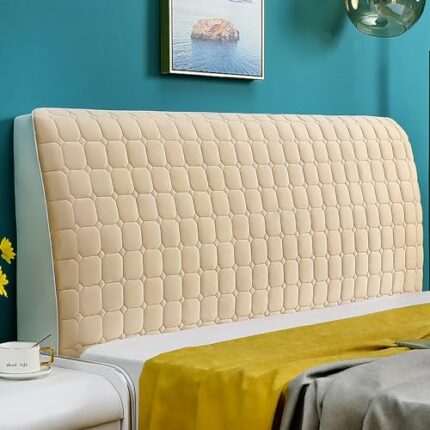 RTYHN Velvet Headboards Covers All-Inclusive Slipcover Bed Head Cover Slip Protector Cover Washable Thicken Elastic Bedside Decoration Protection