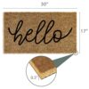 Barnyard Designs ‘Hello’ Doormat, Indoor/Outdoor Non-Slip Rug, Front Door Welcome Mat for Outside Porch Entrance, Home Entryway Farmhouse Decor,