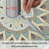 xigua Mandala Round Tablecloth with Umbrella Hole and Zipper Outdoor Tablecloth Spill-Proof Polyester Table Cover for Kitchen Patio Garden Party