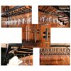 Ceiling Wine Rack Vintage Wrought Iron Metal Simple Style Multi-Function Living Room Creative Display Storage Wine Rack - Restaurant Kitchen Bar
