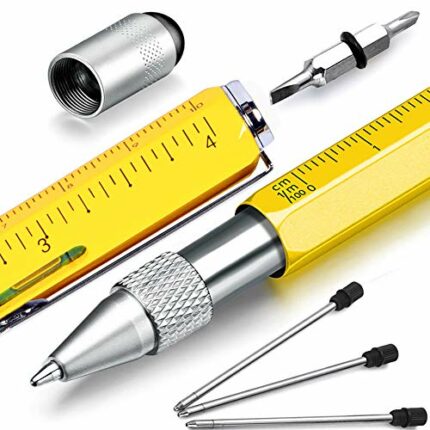hongred Multi Tool Pen Gifts for Men Stocking Fillers Gifts for Dad Gadgets for Mens Gifts for Christmas Gifts for Him, 6 in 1 Pens Secret Santa