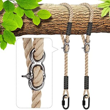 BeneLabel Tree Swing Ropes Hammock Strap, Swing Strap Hammock Tree Swings Hanging Straps, Hammock Rope Adjustable Extendable for Swings Hammock P