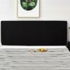 Chen0-super Universal Elastic Bed Headboard Slipcover Protector, Stretch Dustproof All-inclusive Bed Headboard Cover Set - Dark/Light Gray, Beige