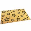 Black Ginger Large, Thick, Decorative, Patterned Coir Door Mats with Nature Designs (Multi Stars)