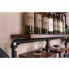 Wine racks metal Loft Retro Industrial Style Shelf Iron Art Solid Wood Water Pipe Wall-mounted Wine Rack Wine Rack Glassware Rack Goblet Holder