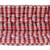 Ambientehome GARDEN FURNITURE SEAT CUSHION FOR SWING or for 2 SEATER BENCH with BACK Approx.100 x 98 x8 cm RED!!