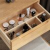 BVDSG Solid Wood Dressing Table Small Apartment Minimalist Dresser for Bedroom Single Dressing Table Storage Cabinet
