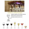 Ceiling Wine Rack Simple Style Multi-Function Display Household Inverted Goblet Wine Rack Restaurant Kitchen Bar Floating Wine Rack (Bronze 100 *
