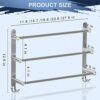Towel Rail Bathroom Wall Mounted 304 Stainless Steel Brushed Bath Towel Holder 60 cm Towel Rail 3-Ply Bath Towel Rail Towel Rail for Bathroom Kit