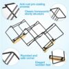 BUZIFU Wine Rack 5 Bottle Wine Holder Free Standing Wine Shelf Countertop Wine Storage Stand Organizer Stackable Wine Cellar Racks Small Tabletop