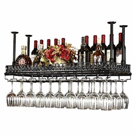Stylish Simplicity Industrial Retro Stylish Simplicity Wine Rack Creative Metal Display Inverted Wine Glass Holder Household Goblet Holder Adjust