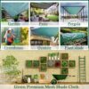 VVFLED 70% Green Shade Cloth 2 x 4 m Sunblock Mesh Fabric Garden Sunshade Cloth, Durable UV Resistant Plant Cover, Green Shade Net with Grommets
