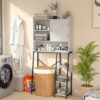 UROSULO Over The Toilet Storage Cabinet, Over The Toilet Storage Shelf with Toilet Paper Holder, Bathroom Organizer Over Toilet Storage, Space-Sa