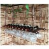 Ceiling Retro Stylish Simplicity Wine Rack Simple Creative Metal Iron Decorative Wine Glass Holder Adjustable Height Restaurant Kitchen Bar Float