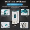 Toilet Flush Cistern Repair Kit, Toilet Fill Parts Water Tank Drain Flush Valve Button Set Repair-Kit Fittings for Bathroom Home Office (24cm)