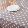 Vinylla Polka Dot Taupe Easy Wipe Clean PVC Tablecloth