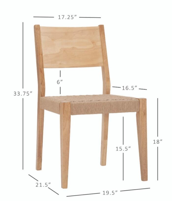 Powell Syracuse Dining Chair Set, Wood, Natural