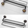 Bathroom Lavatory Towel Shelf with Towel Bars Wall Mount Holder Oil Rubbed Bronze Bath Towel Holder Shelf Wall Mounted Towel Rack