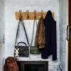 WRIGHTMART Rustic Wooden Coat Rack, Wall Mounted 5 Hook, Home Wall Décor, for Entryway, Kitchen, Bedroom, Bathroom, Hat, Towel, Backpack Hanger,