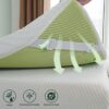 CHUN YI Mattress Topper Quilted Bed Protector Single 3 Inch Gel-Memory Foam Mattress Topper with Washable & Removable Cover for Sleep and Pressur