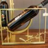 Wine rack Wine Rack Champagne Glass Holder Goblet Holder Bracket Kit Display Stand Glass Locker (color: Gold)