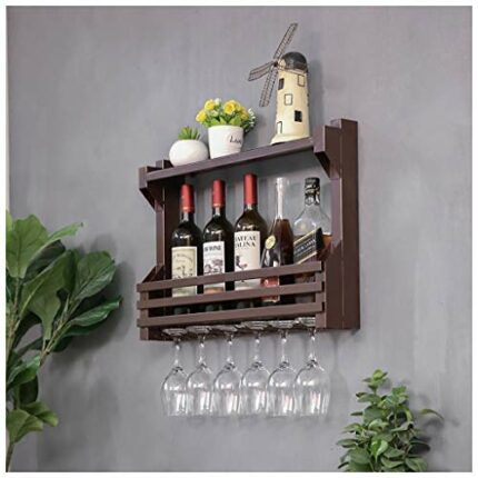 Wall-Mounted Wrought Iron Wine Glass Holder Creative Metal Display Storage Kitchen Home High Glass Holder Stylish Simplicity Tableware Bottle Hol