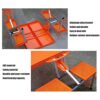 Wgwioo Outdoor Folding Table And Chairs Set Siamese with 4 Seats, Garden Furniture Sets, Aluminum Alloy Portable Camping Chairs for Picnic