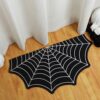 Ceenna Halloween Door Mat Spider Web Doormat Halloween Rug Non Slip Goth Bath Mat Witchy Goth Rugs for Bathroom Kitchen Living Room Indoor Outdoo