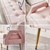Bedroom Bench Velvet Upholstered Bench Seat,Luxurious End Of Bed Bench With Golden Legs,Comfybench Multifunction,Green,100X46X55Cm