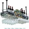 OUSIKA Wine Racks,Wine Lovers/Wall Wine Rack Hanging Wine Glass Rack Bar Creative Wine Rack Upside down Goblet Rack Ceiling Decoration Shelf for