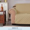 SU SUBRTEX Strench Sofa Cover Reversible Furniture Protector with Elastic Strap for Livingroom Non-Slip Washable Couch Chair for Pets Kids Childr
