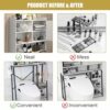 UROSULO Over The Toilet Storage Cabinet, Over The Toilet Storage Shelf with Toilet Paper Holder, Bathroom Organizer Over Toilet Storage, Space-Sa