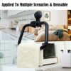 BOZKOA Reusable Suction Cup Towel Holder for Bathroom Wall,Matte Black Towel Ring & Towel Racks for Bathroom,Modern and Stylish Hand Towel Holder