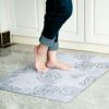 Cosilyt 1/10 Inch Ultra Thin Front Door Mat Rug Indoor Entrance Inside Non Slip, Large Waterproof Rubber Kitchen Rug and Interior Home Washable D